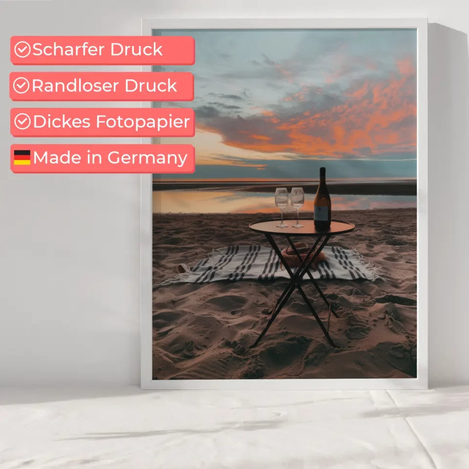 Eleganter Poster mit Champagnergläsern im Spritzmuster 6