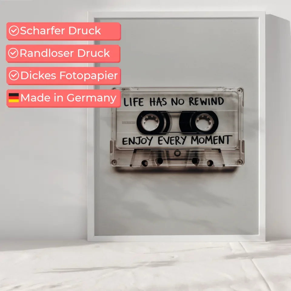 Kassetten Poster mit Lebensweisheit und Spaß 6