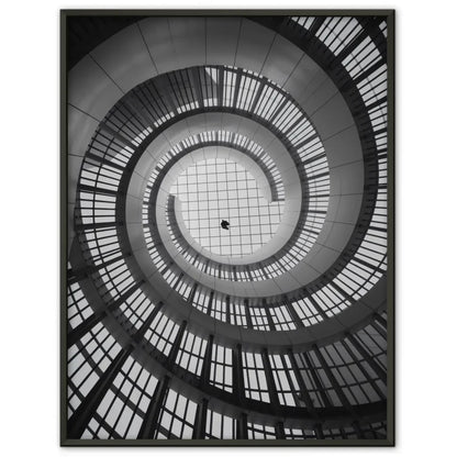 Poster faszinierender Architektur in Schwarzweiß Spirale 1