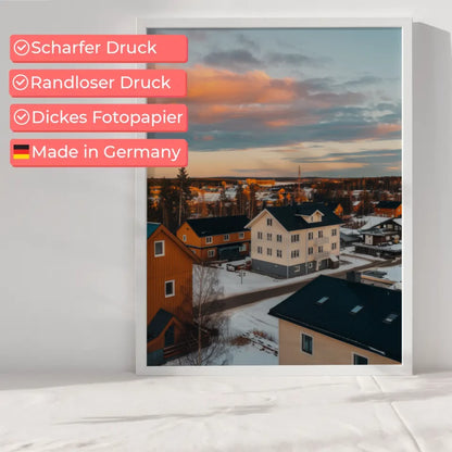 Poster Rovaniemi Finnland Panorama Bild zur Goldenen Stunde 6