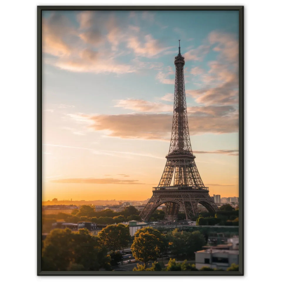 Poster Eiffelturm Frankreich bei Goldener Stunde kaufen 1