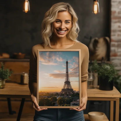 Poster Eiffelturm Frankreich bei Goldener Stunde kaufen 2