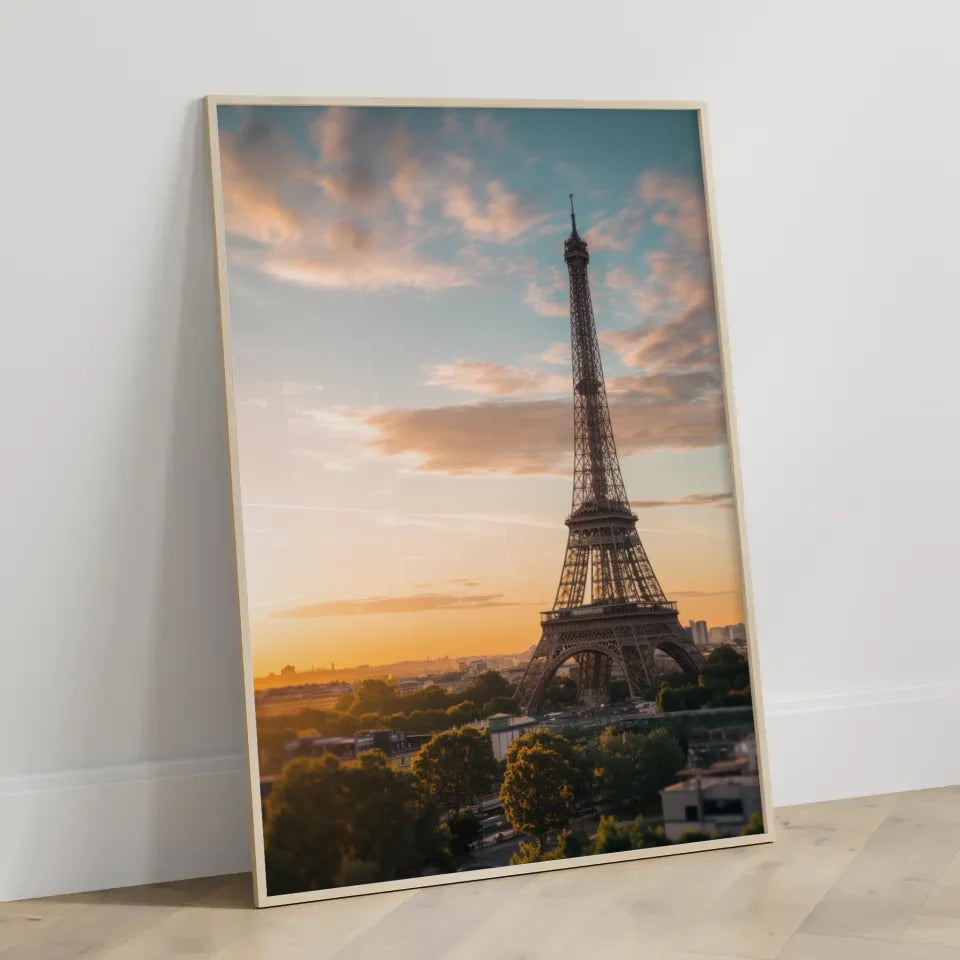 Poster Eiffelturm Frankreich bei Goldener Stunde kaufen 3