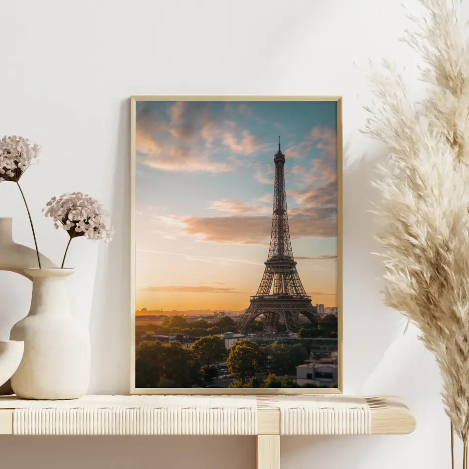 Poster Eiffelturm Frankreich bei Goldener Stunde kaufen 4