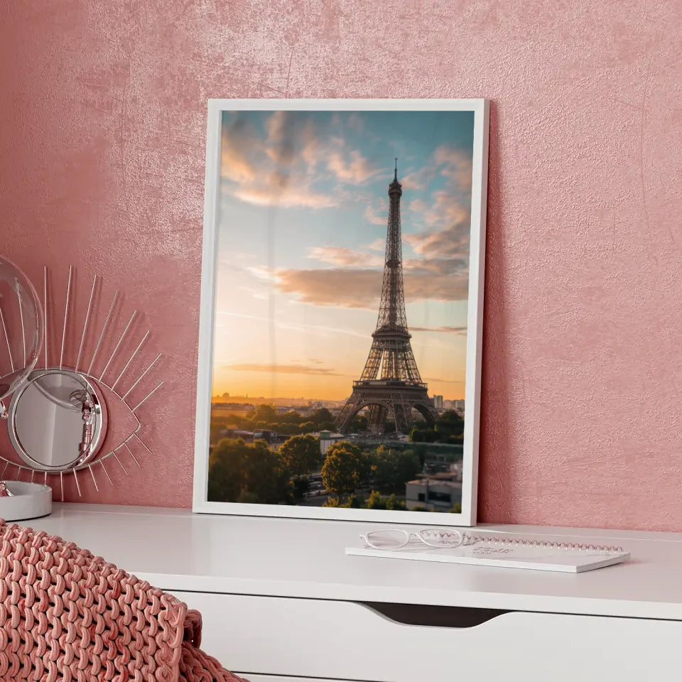 Poster Eiffelturm Frankreich bei Goldener Stunde kaufen 5