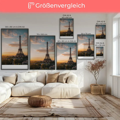 Poster Eiffelturm Frankreich bei Goldener Stunde kaufen 7
