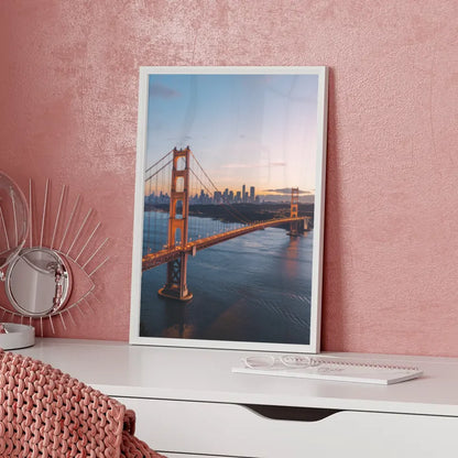 Poster Golden Gate Bridge Panorama Bild zur Golden Hour 5