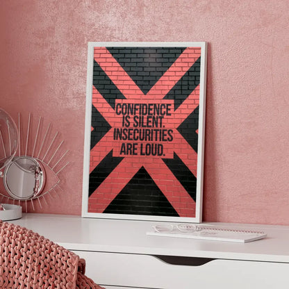 Inspirierendes Poster mit Backsteinmauer und Zitat 5