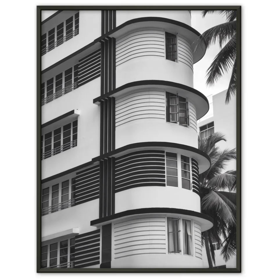 Poster London Schwarz Weiß Zeichnung mit Big Ben und Tower Bridge 1