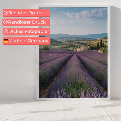 Lavendelfelder Provence Poster in bunten Farben für dein Zuhause 6