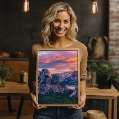 Yosemite Nationalpark Poster Panoramablick zur Golden Hour 2