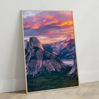 Yosemite Nationalpark Poster Panoramablick zur Golden Hour 3