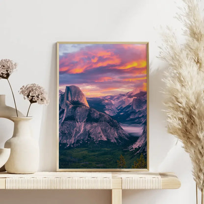 Yosemite Nationalpark Poster Panoramablick zur Golden Hour 4