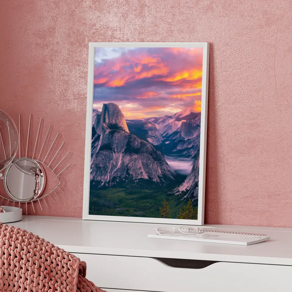 Yosemite Nationalpark Poster Panoramablick zur Golden Hour 5