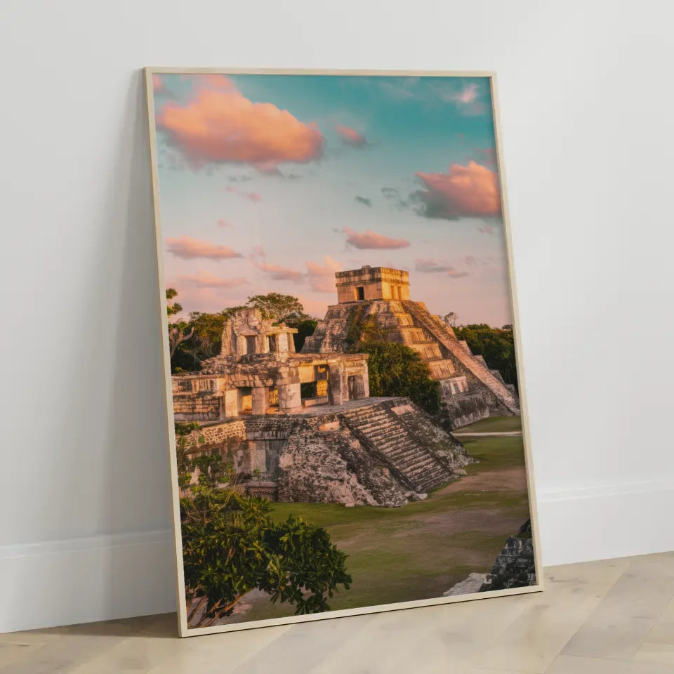 Poster Tulum Mexiko Golden Hour Panorama Bild für Wohnräume 3