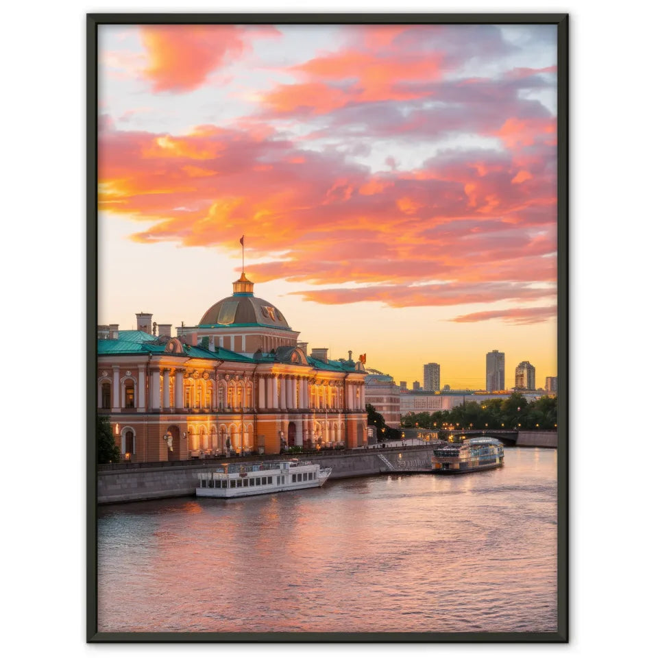 Panorama Bild Poster Eremitage Sankt Petersburg Goldene Stunde 1