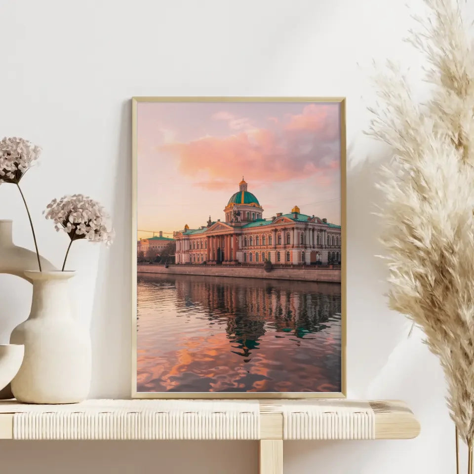 Abstrakte Boho Vase Poster mit skandinavischem Flair – Inspiration aus Russland