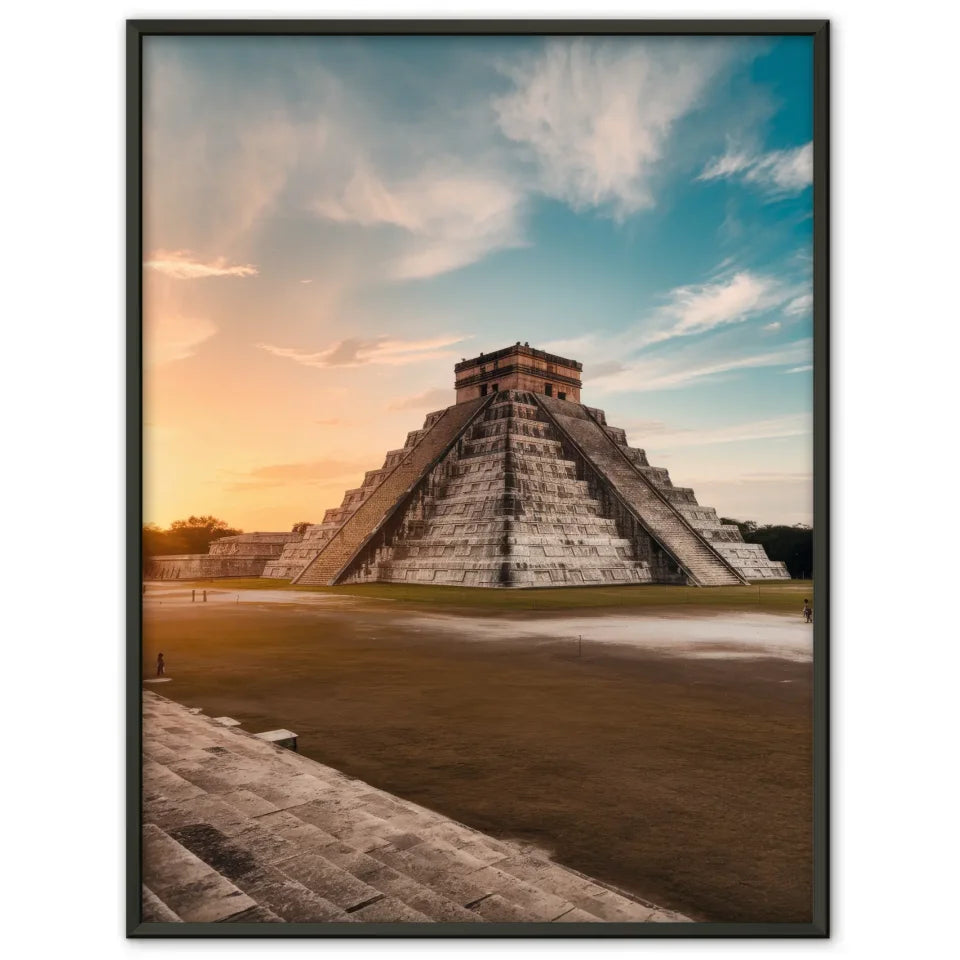 Poster Chichén Itzá Mexiko Golden Hour Panorama Bild 1