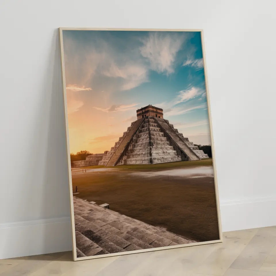 Poster Chichén Itzá Mexiko Golden Hour Panorama Bild 3