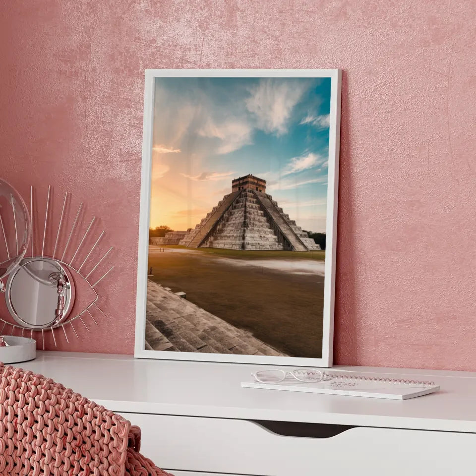 Poster Chichén Itzá Mexiko Golden Hour Panorama Bild 5