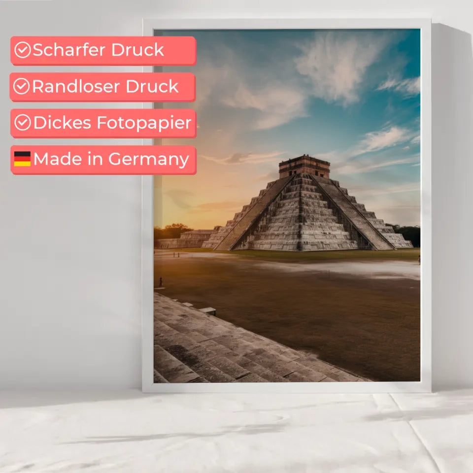 Poster Chichén Itzá Mexiko Golden Hour Panorama Bild 6