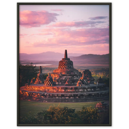 Poster Borobudur Indonesien Panorama Bild Golden Hour 1