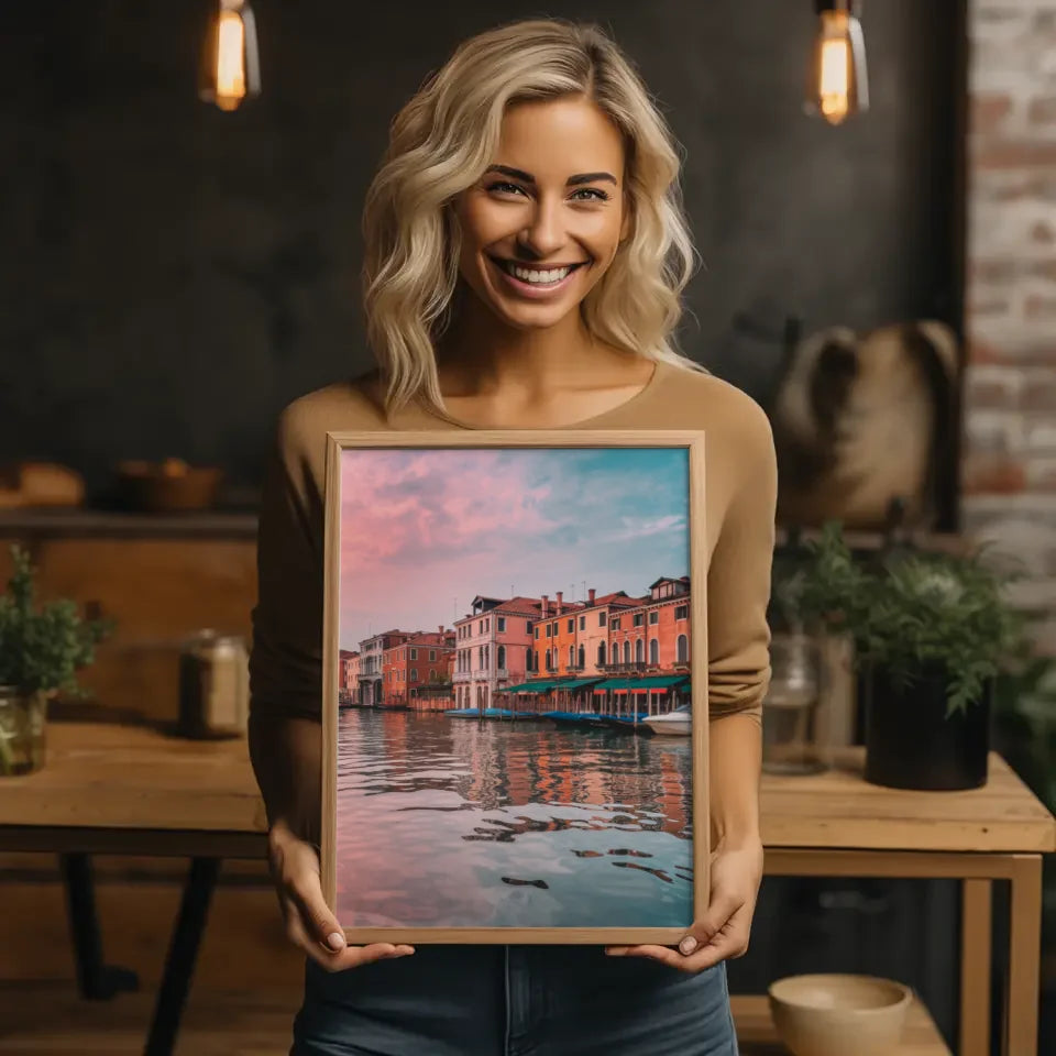 Venedig Panorama Bild Poster zur Golden Hour 2