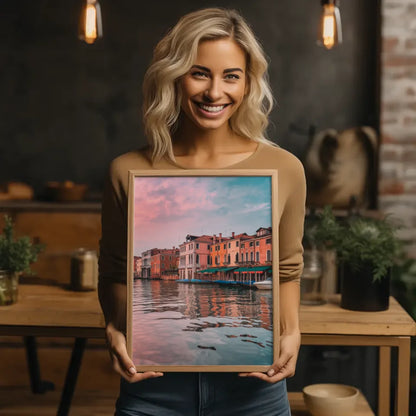 Venedig Panorama Bild Poster zur Golden Hour 2