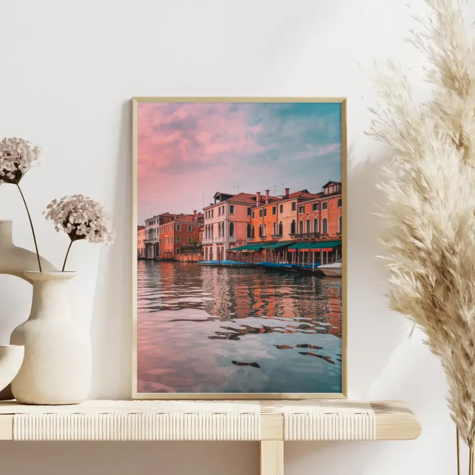 Venedig Panorama Bild Poster zur Golden Hour 4