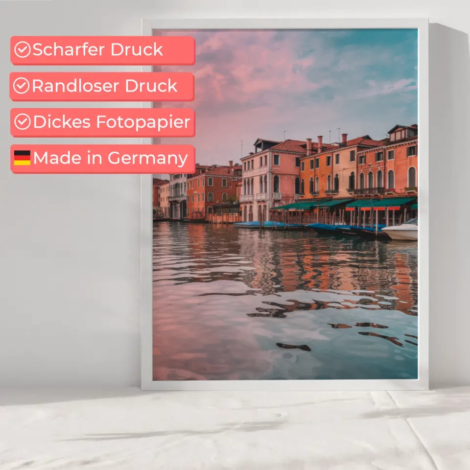 Venedig Panorama Bild Poster zur Golden Hour 6