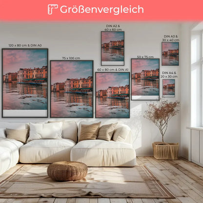 Venedig Panorama Bild Poster zur Golden Hour 7