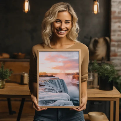 Niagarafälle Poster Panorama Impression zur Golden Hour 2