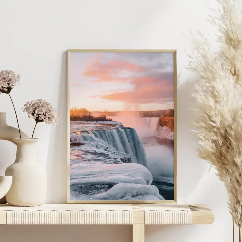 Niagarafälle Poster Panorama Impression zur Golden Hour 4