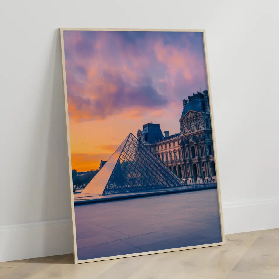 Poster Louvre Panorama zur Goldenen Stunde dekorativ 3
