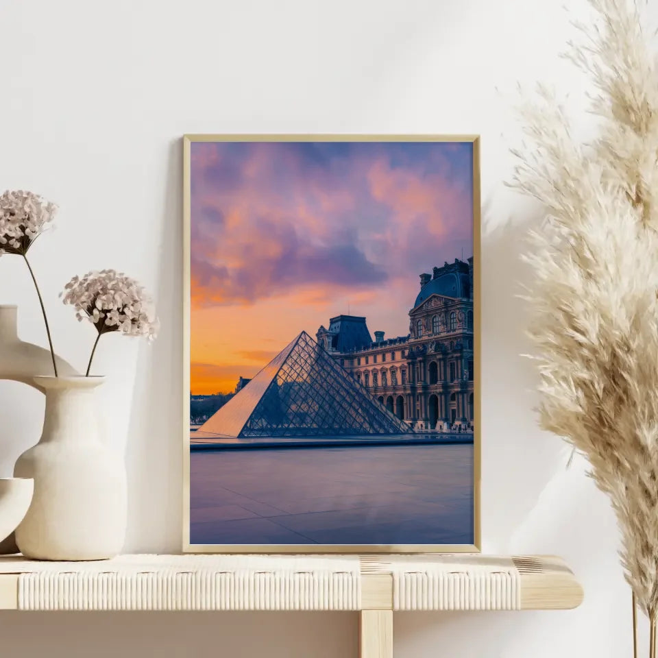 Poster Louvre Panorama zur Goldenen Stunde dekorativ 4