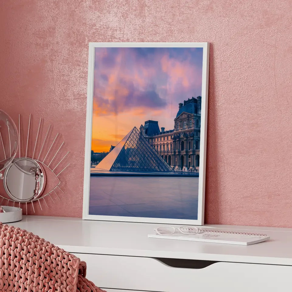 Poster Louvre Panorama zur Goldenen Stunde dekorativ 5