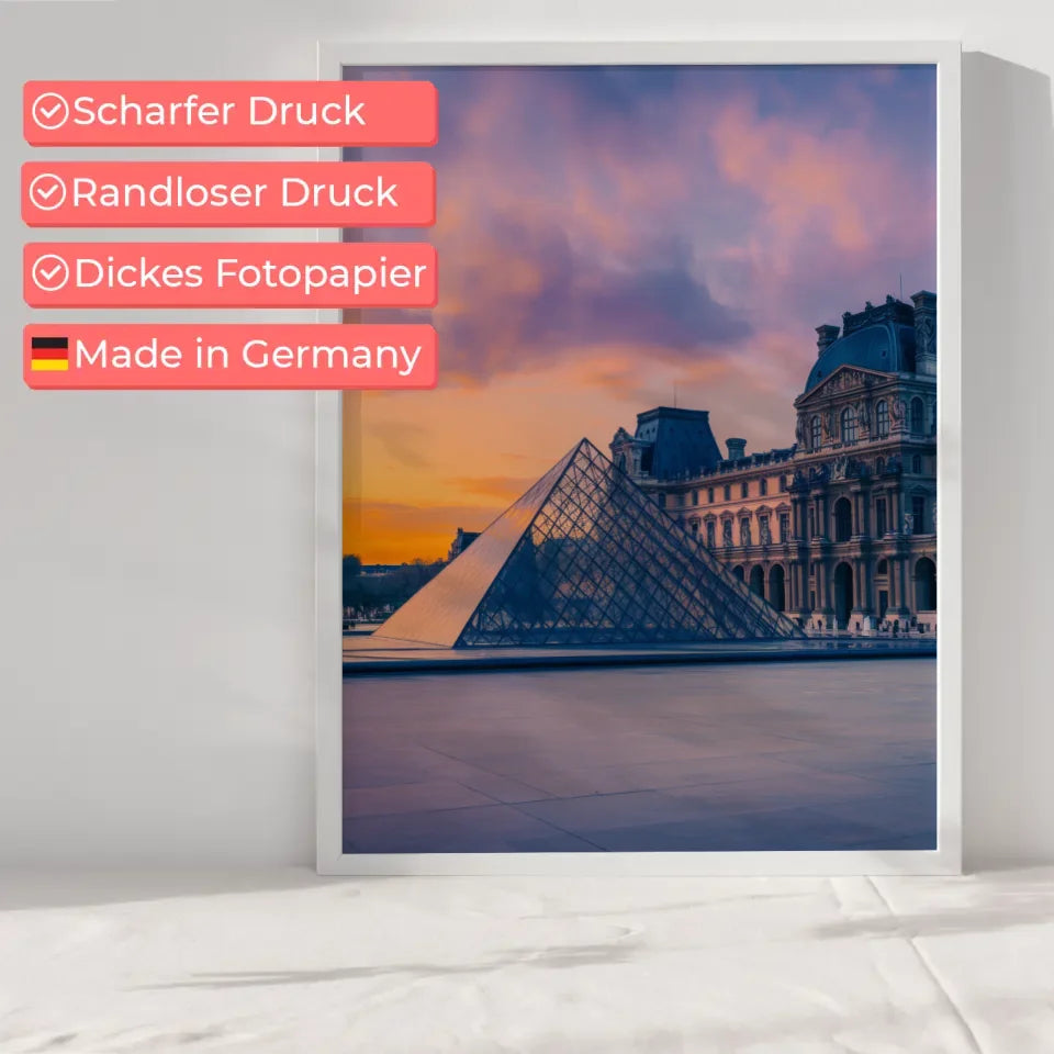 Poster Louvre Panorama zur Goldenen Stunde dekorativ 6