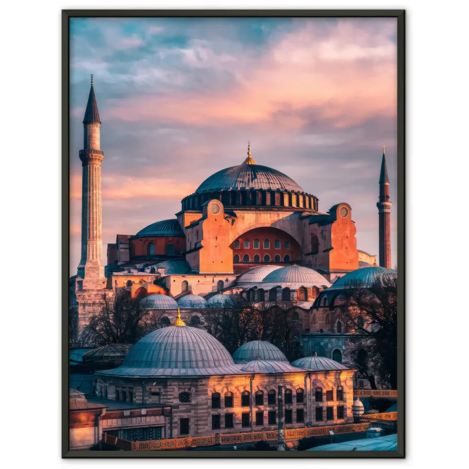 Panorama Bild Hagia Sophia Poster zur Goldenen Stunde Sunset 1