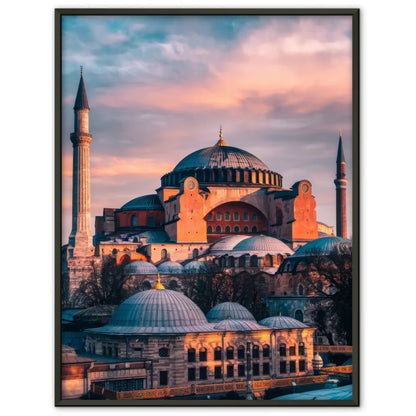 Panorama Bild Hagia Sophia Poster zur Goldenen Stunde Sunset 1