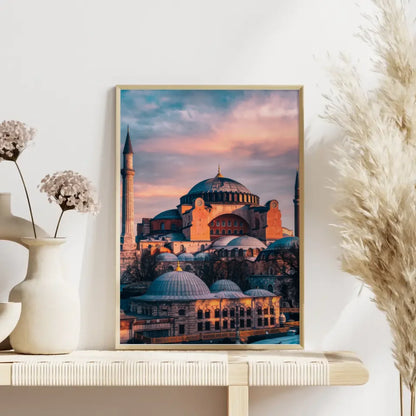 Panorama Bild Hagia Sophia Poster zur Goldenen Stunde Sunset 4