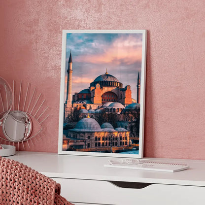 Panorama Bild Hagia Sophia Poster zur Goldenen Stunde Sunset 5
