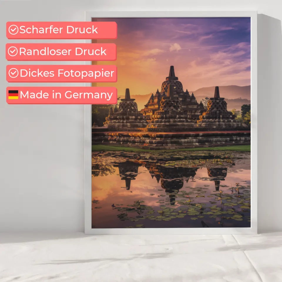 Abstraktes Boho-Tonvase-Poster für skandinavisches Wohnambiente mit indonesischem Flair