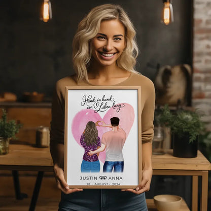 Personalisiertes Liebes Paare Figuren Hand In Hand Ein Leben Lang