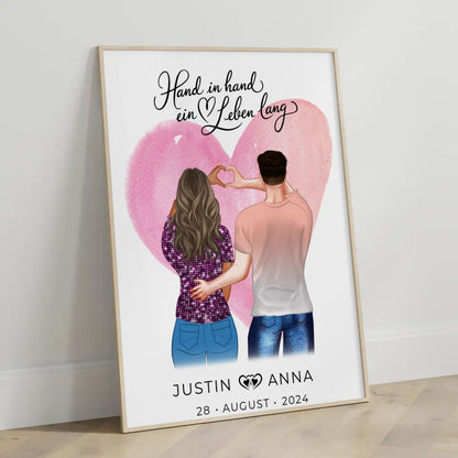 Personalisiertes Liebes Paare Figuren Hand In Hand Ein Leben Lang