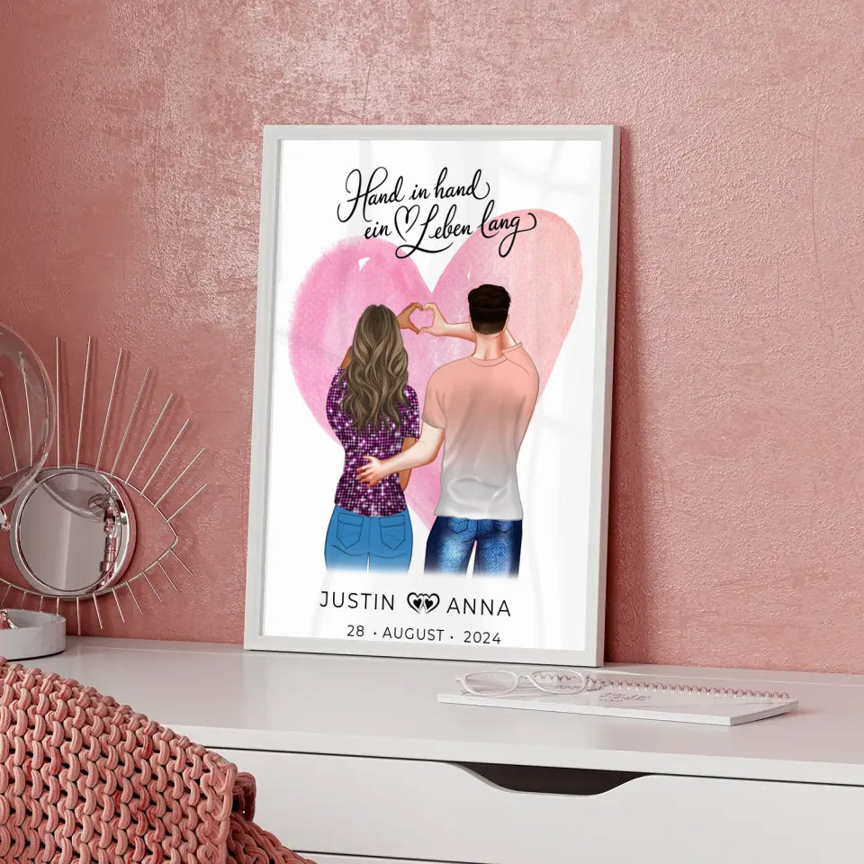 Personalisiertes Liebes Paare Figuren Hand In Hand Ein Leben Lang