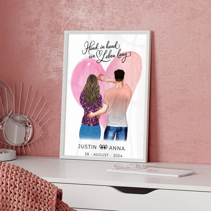 Personalisiertes Liebes Paare Figuren Hand In Hand Ein Leben Lang