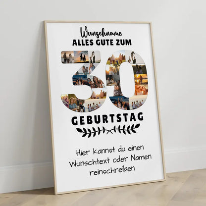 Personalisiertes Poster zum 30 Geburtstag mit Wunschname Wunschtext 3