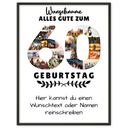 Personalisiertes Poster 60 Geburtstag Wunschname Wunschtext mit Namen