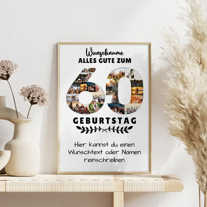 Personalisiertes Poster 60 Geburtstag Wunschname Wunschtext mit Namen