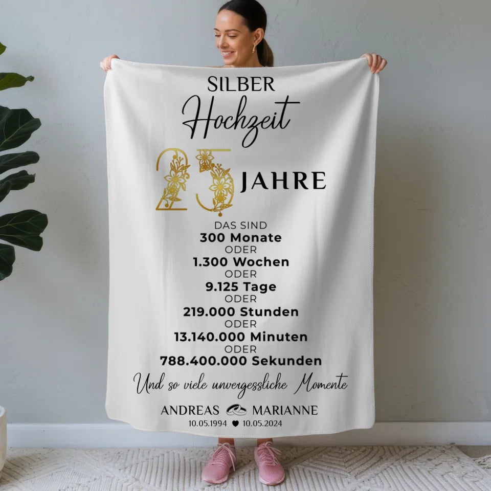 personalisierte decke geschenk zur silberhochzeit 25 momente Poster zum Hochzeitstag 1